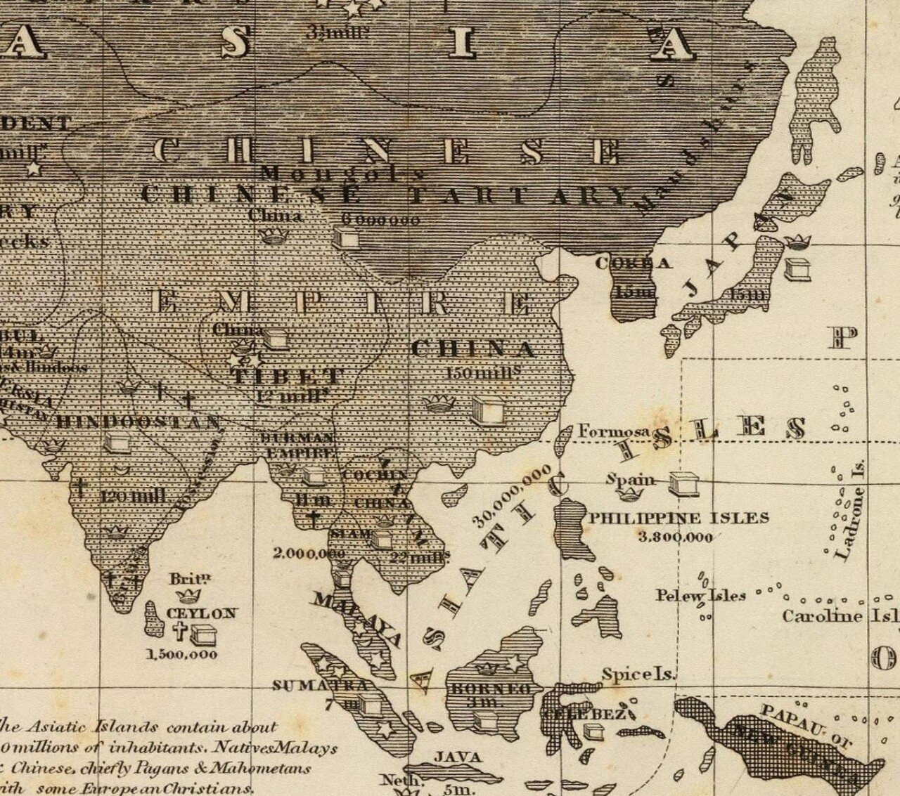 1821년 미국에서 만들어진 '문명화' 측정 지도 이미지 #2